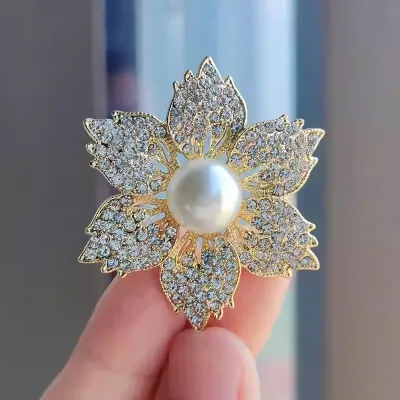 Trendy New Flower Design Women Hijab Brooch